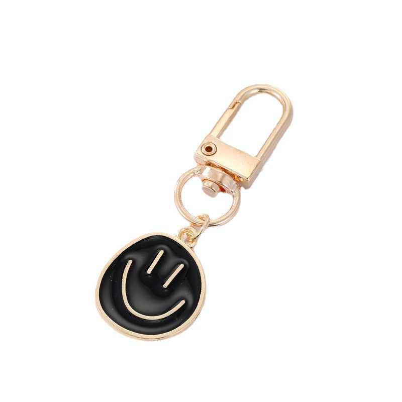 Wholesale Colorful Oil Drip Smile Alloy Keychains